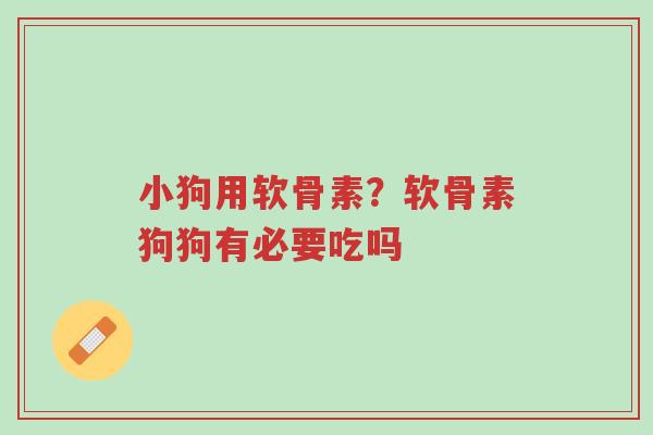小狗用软骨素？软骨素狗狗有必要吃吗-第1张图片-超越