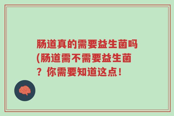 肠道真的需要益生菌吗(肠道需不需要益生菌?你需要知道这点!-第1张图片-超越 肠道真的需要益生菌吗(肠道需不需要益生菌?你需要知道这点!-第1张图片-超越