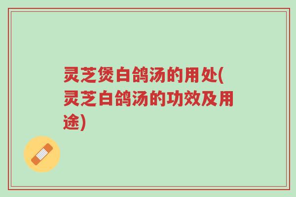 灵芝煲白鸽汤的用处(灵芝白鸽汤的功效及用途)-第1张图片-超越 灵芝煲白鸽汤的用处(灵芝白鸽汤的功效及用途)-第1张图片-超越
