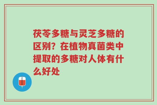 茯苓多糖与灵芝多糖的区别?在植物真菌类中提取的多糖对人体有什么好处-第1张图片-超越 茯苓多糖与灵芝多糖的区别?在植物真菌类中提取的多糖对人体有什么好处-第1张图片-超越