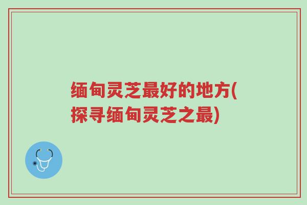 缅甸灵芝最好的地方(探寻缅甸灵芝之最)-第1张图片-超越 缅甸灵芝最好的地方(探寻缅甸灵芝之最)-第1张图片-超越