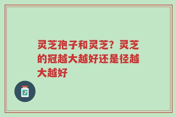 灵芝孢子和灵芝?灵芝的冠越大越好还是径越大越好-第1张图片-超越 灵芝孢子和灵芝?灵芝的冠越大越好还是径越大越好-第1张图片-超越
