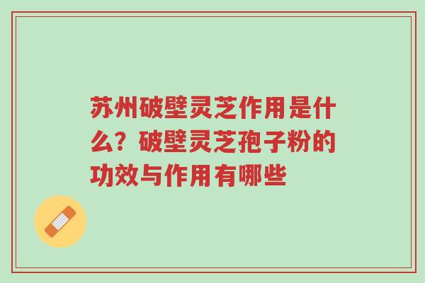 苏州破壁灵芝作用是什么?破壁灵芝孢子粉的功效与作用有哪些-第1张图片-超越 苏州破壁灵芝作用是什么?破壁灵芝孢子粉的功效与作用有哪些-第1张图片-超越