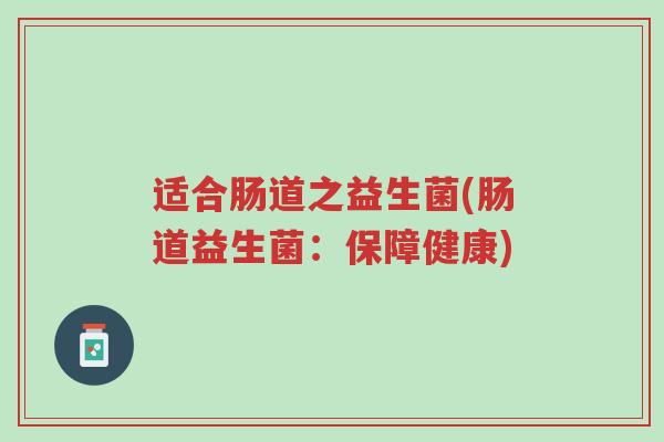 适合肠道之益生菌(肠道益生菌:保障健康)-第1张图片-超越 适合肠道之益生菌(肠道益生菌:保障健康)-第1张图片-超越