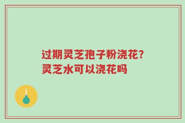 过期灵芝孢子粉浇花?灵芝水可以浇花吗-第1张图片-超越 过期灵芝孢子粉浇花?灵芝水可以浇花吗-第1张图片-超越