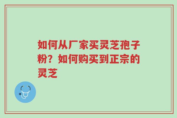 如何从厂家买灵芝孢子粉？如何购买到正宗的灵芝-第1张图片-超越