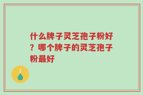什么牌子灵芝孢子粉好?哪个牌子的灵芝孢子粉最好-第1张图片-超越 什么牌子灵芝孢子粉好?哪个牌子的灵芝孢子粉最好-第1张图片-超越