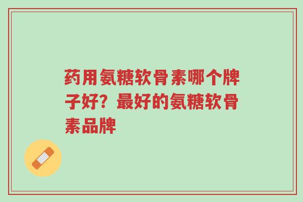 药用氨糖软骨素哪个牌子好?最好的氨糖软骨素品牌-第1张图片-超越 药用氨糖软骨素哪个牌子好?最好的氨糖软骨素品牌-第1张图片-超越