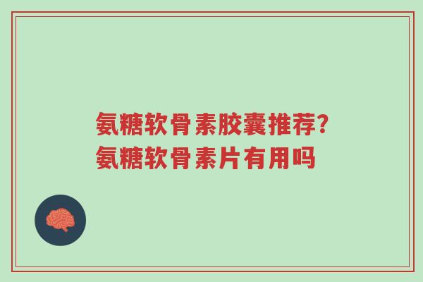 氨糖软骨素胶囊推荐？氨糖软骨素片有用吗-第1张图片-超越