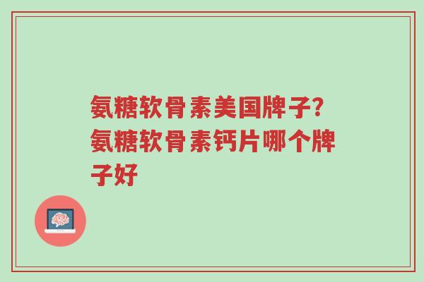 氨糖软骨素美国牌子?氨糖软骨素钙片哪个牌子好-第1张图片-超越 氨糖软骨素美国牌子?氨糖软骨素钙片哪个牌子好-第1张图片-超越