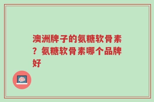 澳洲牌子的氨糖软骨素?氨糖软骨素哪个品牌好-第1张图片-超越 澳洲牌子的氨糖软骨素?氨糖软骨素哪个品牌好-第1张图片-超越