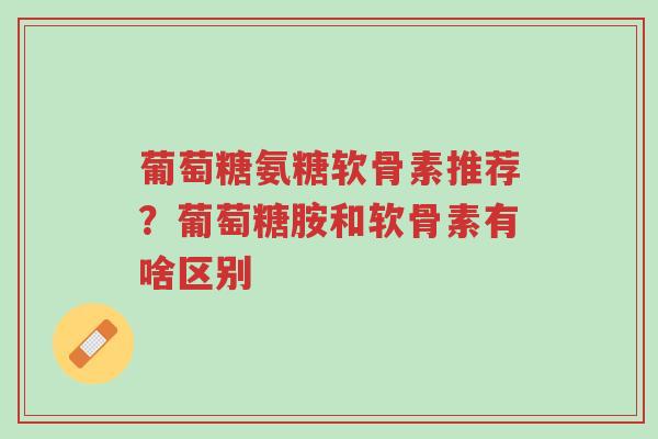 葡萄糖氨糖软骨素推荐?葡萄糖胺和软骨素有啥区别-第1张图片-超越 葡萄糖氨糖软骨素推荐?葡萄糖胺和软骨素有啥区别-第1张图片-超越