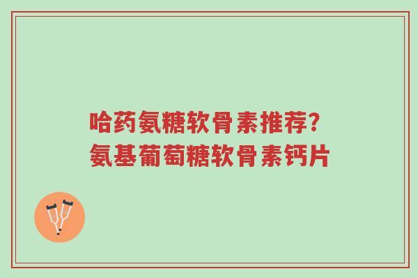 哈药氨糖软骨素推荐?氨基葡萄糖软骨素钙片-第1张图片-超越 哈药氨糖软骨素推荐?氨基葡萄糖软骨素钙片-第1张图片-超越