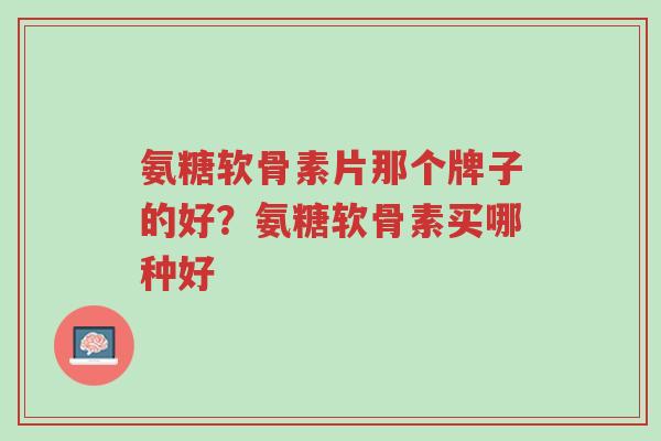氨糖软骨素片那个牌子的好?氨糖软骨素买哪种好-第1张图片-超越 氨糖软骨素片那个牌子的好?氨糖软骨素买哪种好-第1张图片-超越