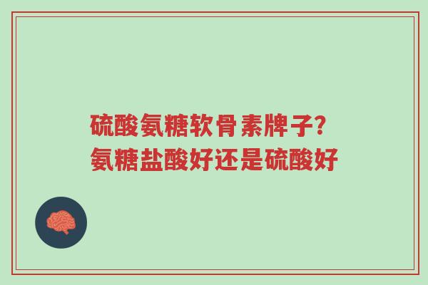 硫酸氨糖软骨素牌子?氨糖盐酸好还是硫酸好-第1张图片-超越 硫酸氨糖软骨素牌子?氨糖盐酸好还是硫酸好-第1张图片-超越