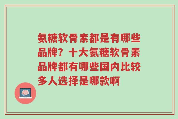 氨糖软骨素都是有哪些品牌?十大氨糖软骨素品牌都有哪些国内比较多人选择是哪款啊-第1张图片-超越 氨糖软骨素都是有哪些品牌?十大氨糖软骨素品牌都有哪些国内比较多人选择是哪款啊-第1张图片-超越