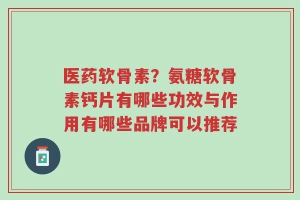 医药软骨素?氨糖软骨素钙片有哪些功效与作用有哪些品牌可以推荐-第1张图片-超越 医药软骨素?氨糖软骨素钙片有哪些功效与作用有哪些品牌可以推荐-第1张图片-超越