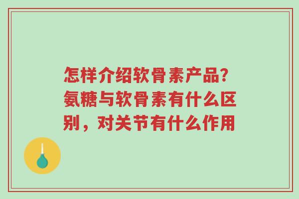 怎样介绍软骨素产品?氨糖与软骨素有什么区别,对关节有什么作用-第1张图片-超越 怎样介绍软骨素产品?氨糖与软骨素有什么区别,对关节有什么作用-第1张图片-超越