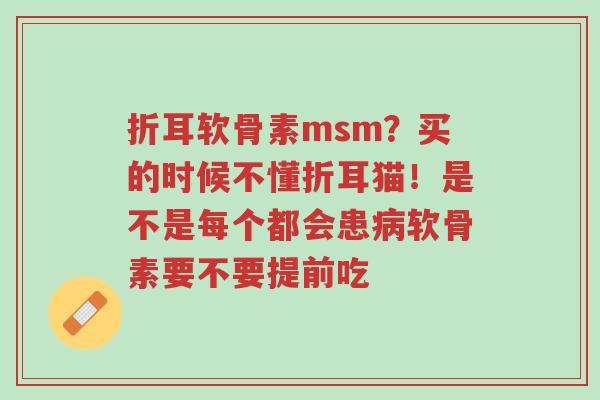 折耳软骨素msm?买的时候不懂折耳猫!是不是每个都会患病软骨素要不要提前吃-第1张图片-超越 折耳软骨素msm?买的时候不懂折耳猫!是不是每个都会患病软骨素要不要提前吃-第1张图片-超越