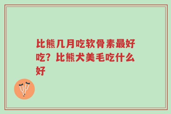 比熊几月吃软骨素最好吃?比熊犬美毛吃什么好-第1张图片-超越 比熊几月吃软骨素最好吃?比熊犬美毛吃什么好-第1张图片-超越