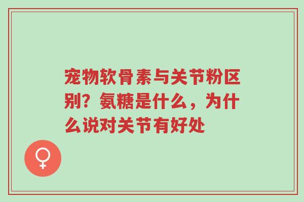 宠物软骨素与关节粉区别?氨糖是什么,为什么说对关节有好处-第1张图片-超越 宠物软骨素与关节粉区别?氨糖是什么,为什么说对关节有好处-第1张图片-超越