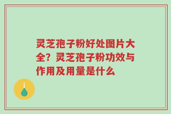 灵芝孢子粉好处图片大全？灵芝孢子粉功效与作用及用量是什么-第1张图片-超越