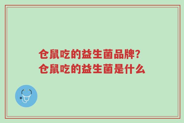 仓鼠吃的益生菌品牌?仓鼠吃的益生菌是什么-第1张图片-超越 仓鼠吃的益生菌品牌?仓鼠吃的益生菌是什么-第1张图片-超越