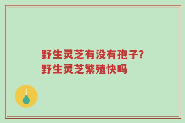 野生灵芝有没有孢子?野生灵芝繁殖快吗-第1张图片-超越 野生灵芝有没有孢子?野生灵芝繁殖快吗-第1张图片-超越