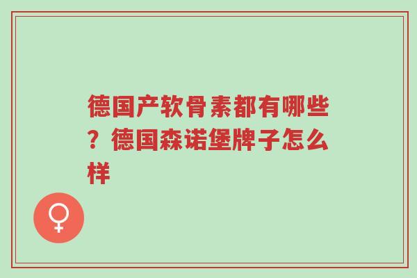 德国产软骨素都有哪些?德国森诺堡牌子怎么样-第1张图片-超越 德国产软骨素都有哪些?德国森诺堡牌子怎么样-第1张图片-超越