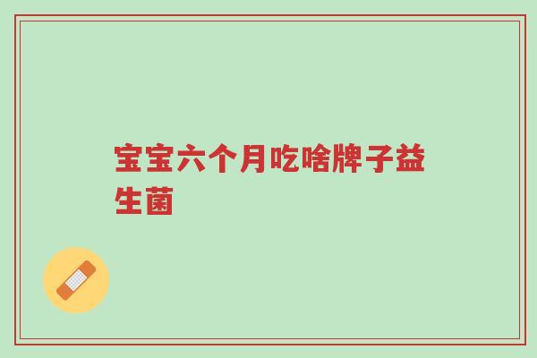 宝宝六个月吃啥牌子益生菌-第1张图片-超越 宝宝六个月吃啥牌子益生菌-第1张图片-超越