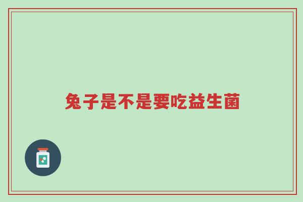 兔子是不是要吃益生菌-第1张图片-超越 兔子是不是要吃益生菌-第1张图片-超越