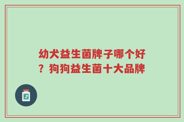 幼犬益生菌牌子哪个好?狗狗益生菌十大品牌-第1张图片-超越 幼犬益生菌牌子哪个好?狗狗益生菌十大品牌-第1张图片-超越