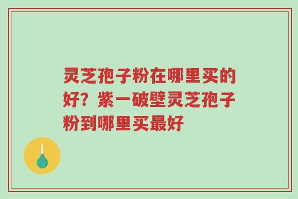 灵芝孢子粉在哪里买的好?紫一破壁灵芝孢子粉到哪里买最好-第1张图片-超越 灵芝孢子粉在哪里买的好?紫一破壁灵芝孢子粉到哪里买最好-第1张图片-超越