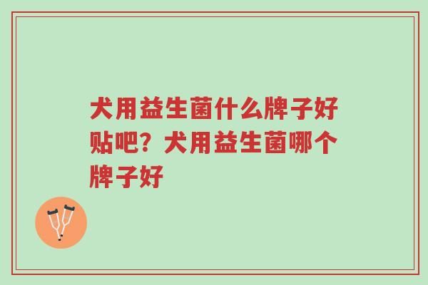 犬用益生菌什么牌子好贴吧？犬用益生菌哪个牌子好-第1张图片-超越