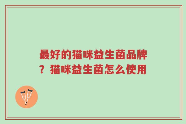 最好的猫咪益生菌品牌？猫咪益生菌怎么使用-第1张图片-超越