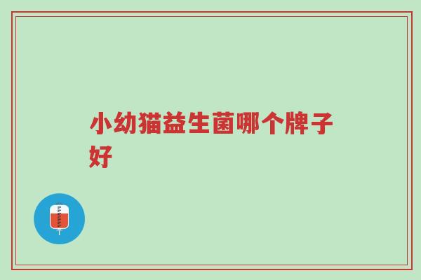 小幼猫益生菌哪个牌子好-第1张图片-超越 小幼猫益生菌哪个牌子好-第1张图片-超越