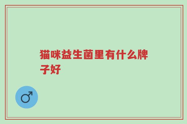 猫咪益生菌里有什么牌子好-第1张图片-超越 猫咪益生菌里有什么牌子好-第1张图片-超越