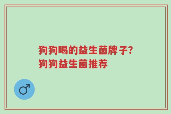 狗狗喝的益生菌牌子?狗狗益生菌推荐-第1张图片-超越 狗狗喝的益生菌牌子?狗狗益生菌推荐-第1张图片-超越