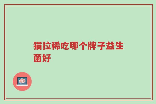 猫拉稀吃哪个牌子益生菌好-第1张图片-超越 猫拉稀吃哪个牌子益生菌好-第1张图片-超越