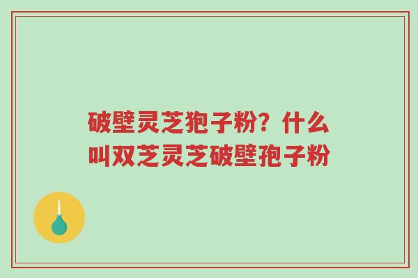 破壁灵芝狍子粉?什么叫双芝灵芝破壁孢子粉-第1张图片-超越 破壁灵芝狍子粉?什么叫双芝灵芝破壁孢子粉-第1张图片-超越