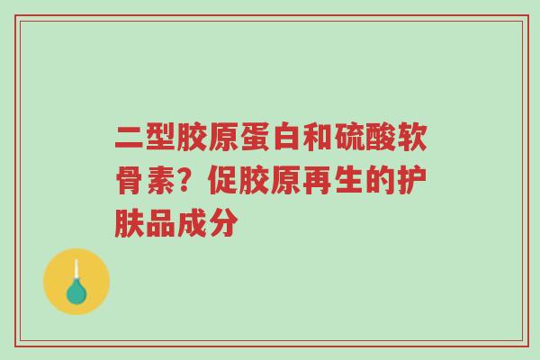 二型胶原蛋白和硫酸软骨素?促胶原再生的护肤品成分-第1张图片-超越 二型胶原蛋白和硫酸软骨素?促胶原再生的护肤品成分-第1张图片-超越
