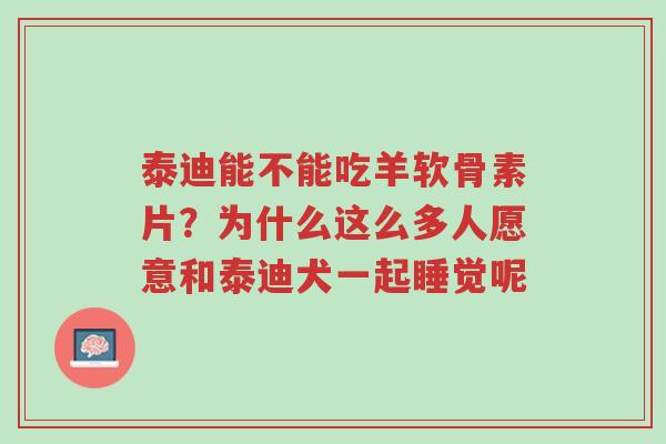 泰迪能不能吃羊软骨素片？为什么这么多人愿意和泰迪犬一起睡觉呢-第1张图片-超越
