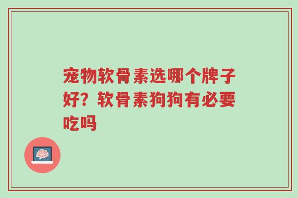 宠物软骨素选哪个牌子好?软骨素狗狗有必要吃吗-第1张图片-超越 宠物软骨素选哪个牌子好?软骨素狗狗有必要吃吗-第1张图片-超越
