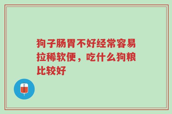 狗子肠胃不好经常容易拉稀软便,吃什么狗粮比较好-第1张图片-超越 狗子肠胃不好经常容易拉稀软便,吃什么狗粮比较好-第1张图片-超越