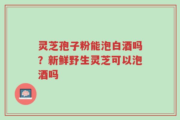 灵芝孢子粉能泡白酒吗?新鲜野生灵芝可以泡酒吗-第1张图片-超越 灵芝孢子粉能泡白酒吗?新鲜野生灵芝可以泡酒吗-第1张图片-超越