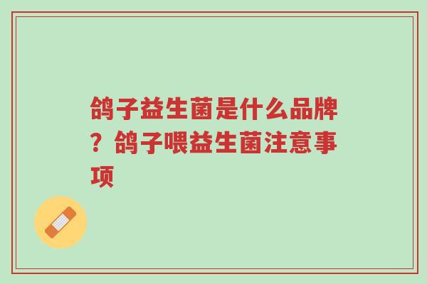 鸽子益生菌是什么品牌?鸽子喂益生菌注意事项-第1张图片-超越 鸽子益生菌是什么品牌?鸽子喂益生菌注意事项-第1张图片-超越