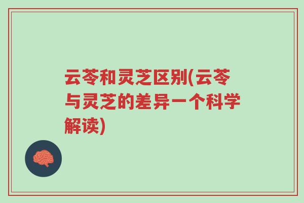 云苓和灵芝区别(云苓与灵芝的差异一个科学解读)-第1张图片-超越 云苓和灵芝区别(云苓与灵芝的差异一个科学解读)-第1张图片-超越