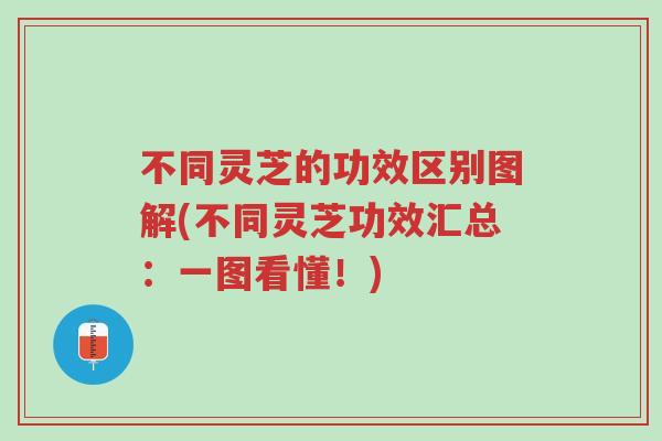 不同灵芝的功效区别图解(不同灵芝功效汇总：一图看懂！)-第1张图片-超越