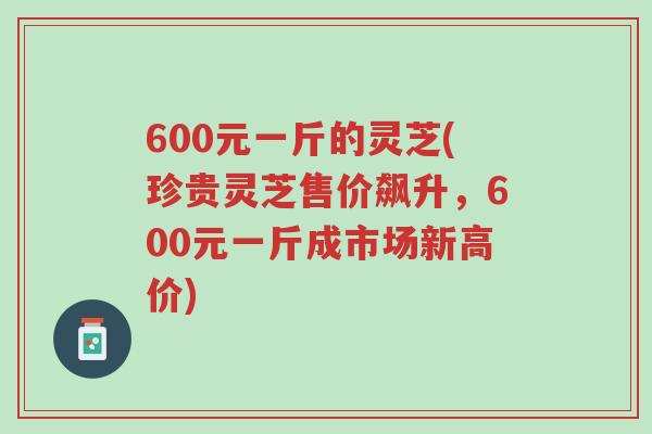 600元一斤的灵芝(珍贵灵芝售价飙升,600元一斤成市场新高价)-第1张图片-超越 600元一斤的灵芝(珍贵灵芝售价飙升,600元一斤成市场新高价)-第1张图片-超越