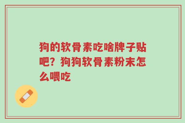 狗的软骨素吃啥牌子贴吧?狗狗软骨素粉末怎么喂吃-第1张图片-超越 狗的软骨素吃啥牌子贴吧?狗狗软骨素粉末怎么喂吃-第1张图片-超越
